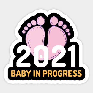 Baby In Progress 2021 Parents To Be Sticker